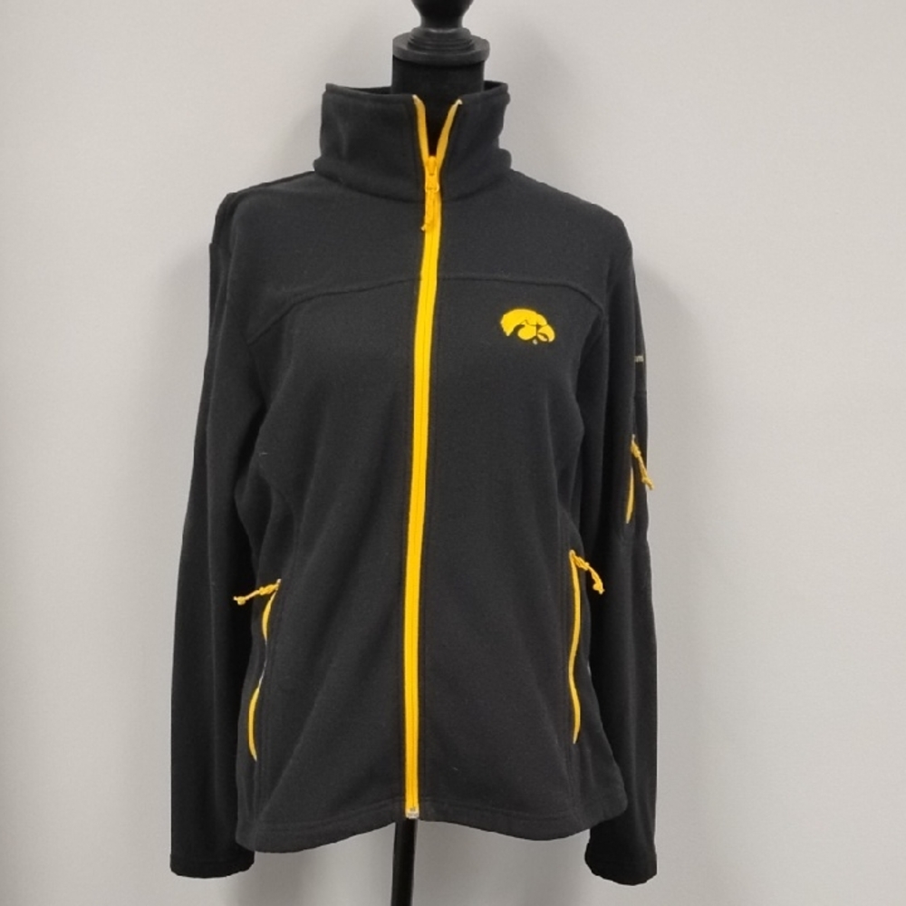 Women's Columbia Black & Gold Iowa Hawkeyes Full Zip Fleece Jacket, Size Medium